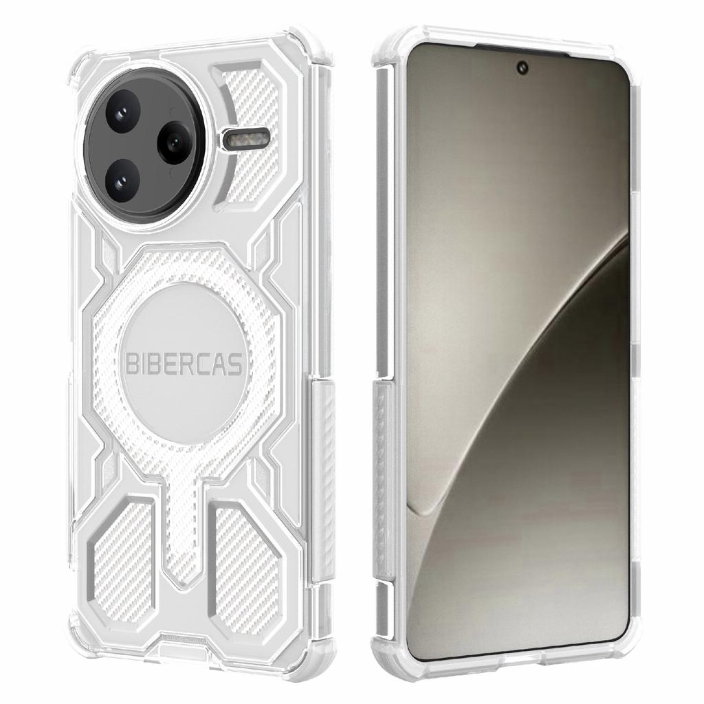 BIBERCAS J-16 Transparent Series For Xiaomi Poco F7 Ultra 5G/Redmi K80 Pro 5G Case Compatible with MagSafe TPU+PC Phone Cover