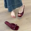 Summer Women Square Toe High Heel Slippers Fashion Butterfly-knot Dress Slide Ladies Evening Party Sandalias
