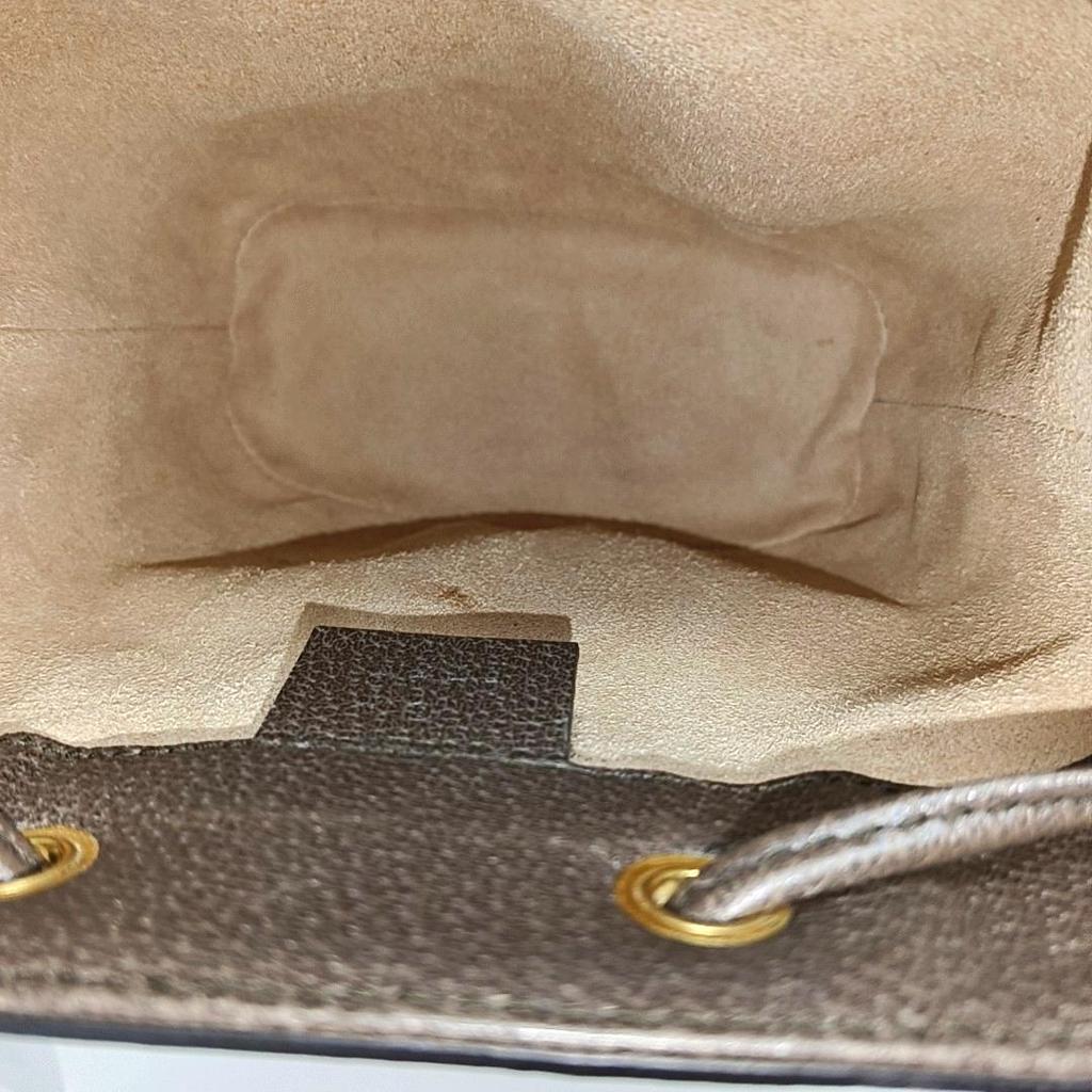 [Pre-Owned] Gucci Ophidia Mini Bucket Bag 'Beige/Ebony' - Very Good #16M6QJO