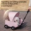 4 Wheels Pet Stroller for Small Dogs Cats Folding Shopping Cart with Canopy for Travelling Shopping Walking Playing