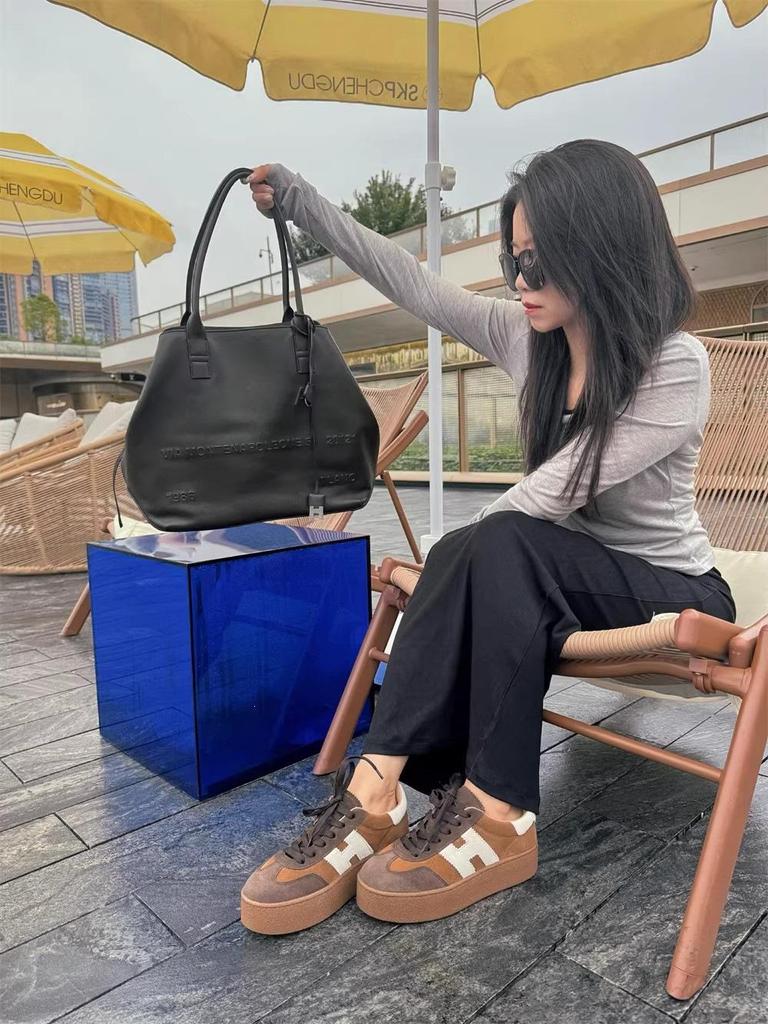Женские кеды Hogan из натуральной кожи с цветовыми блоками, вдохновленные Тань Цзяньци - Белые печенье, повседневная обувь на шнуровке