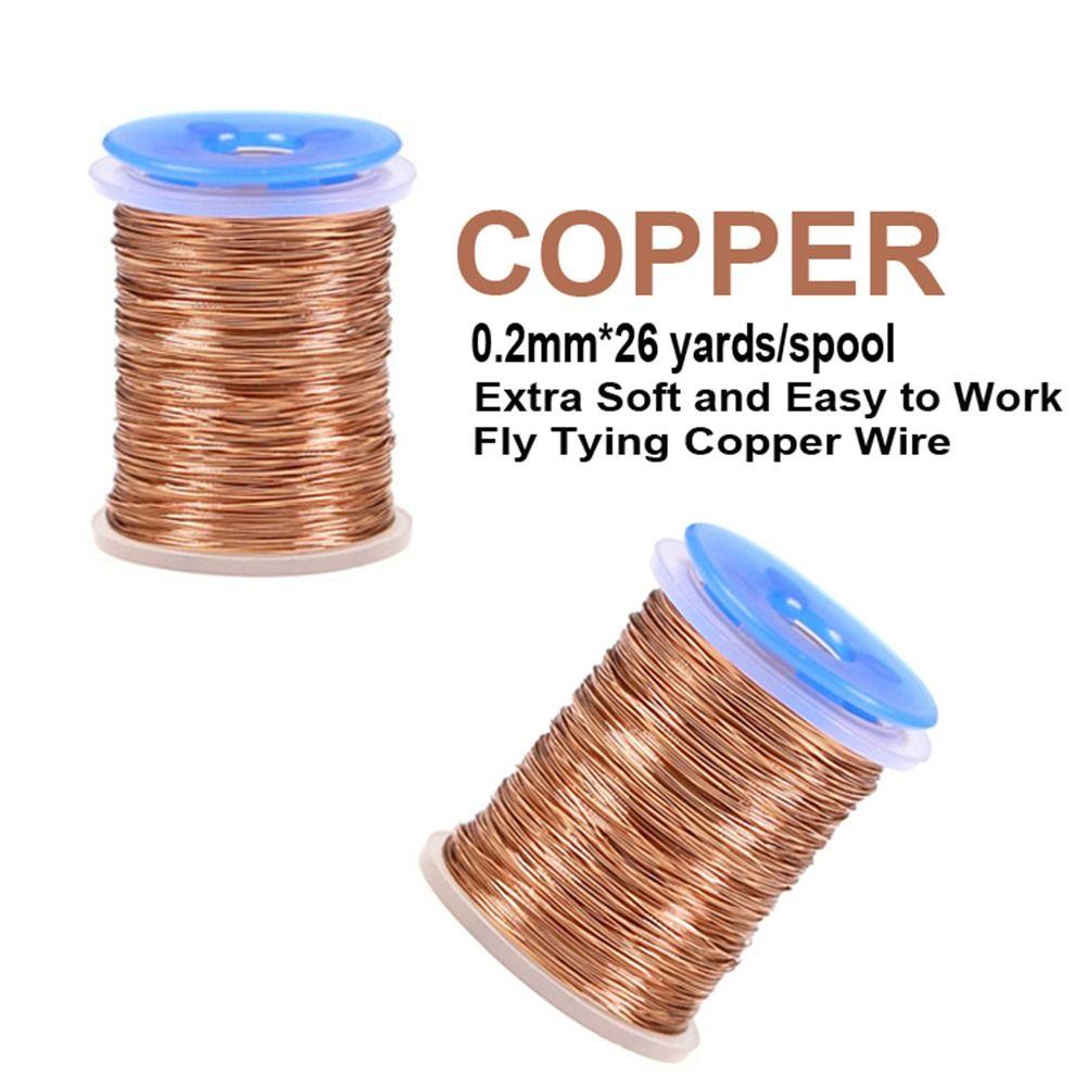 0.2mm Fly Tying Thread 26 yards Nymph Thread Fishing Accessories Fly Tying Copper Wire Trout