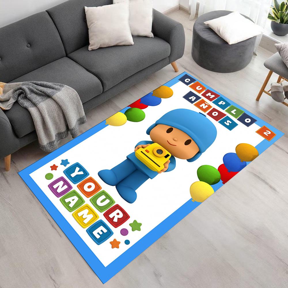 Pocoyo Customize Text Floor Rug Office Rug Suitable for Kitchen Playrooms Foyer Bedrooms Antislip Carpet Office home decor Wedding Party Gift