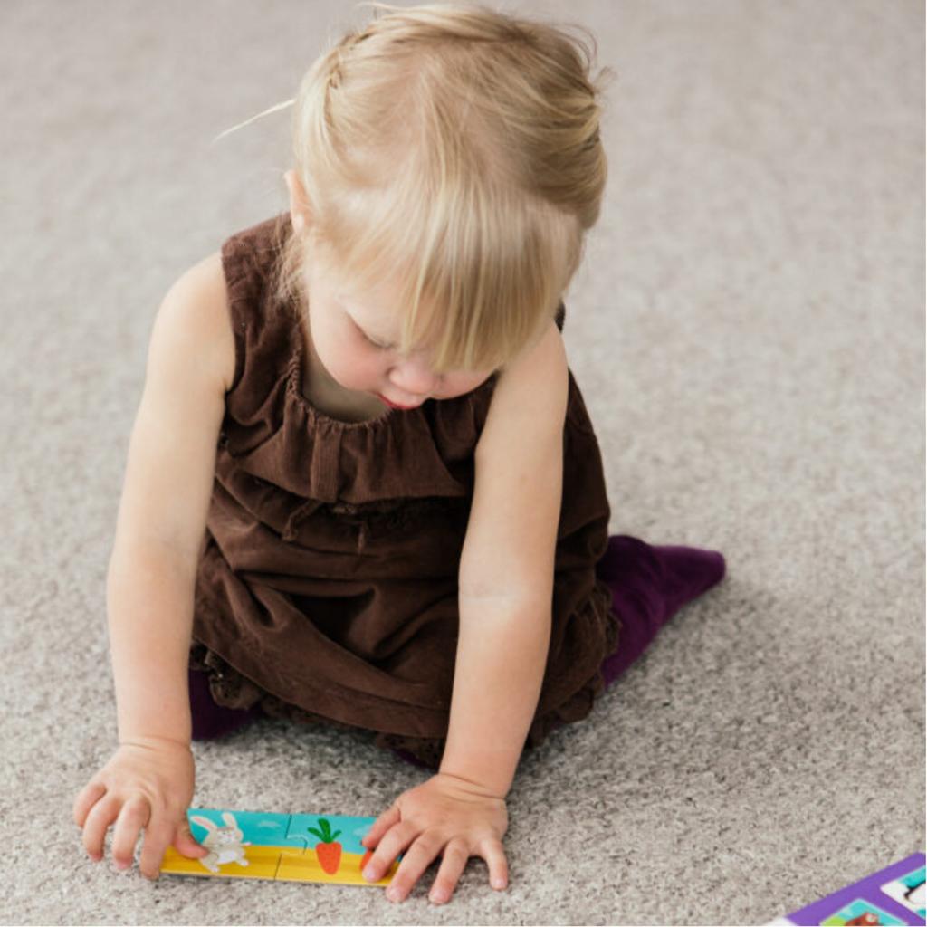 Duo Puzzle "Co Jedzą Zwierzęta" - Zestaw 12 Układanek Edukacyjnych Dla Dzieci Z Motywem Zwierząt 300118