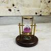 Nautical Hanging Sand Timer Vintage Decor Wooden Base With Compass