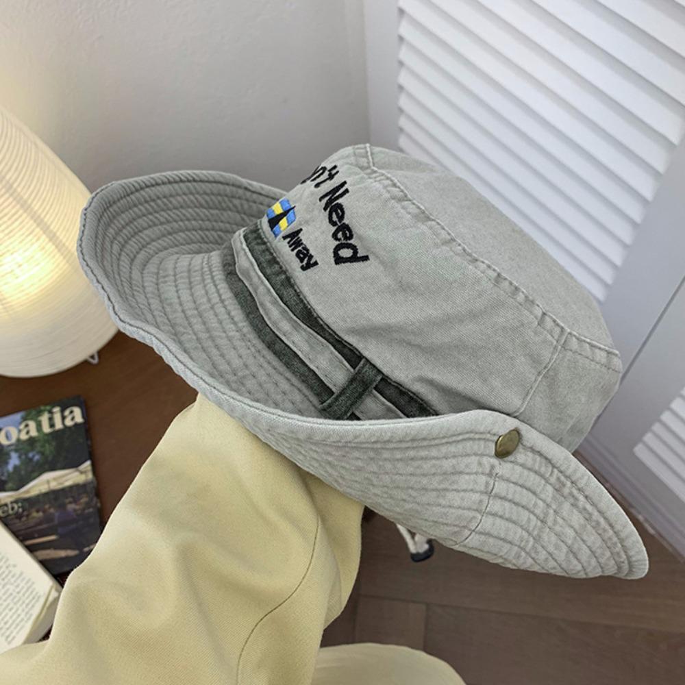 Sunscreen Western Cowboy Hats Windproof Fisherman Caps Unisex Sun Hats Outdoor Mountaineering