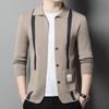Autumn and Winter New Cardigan Sweater Men's Casual Trendy Fashion Sweater Coat Thickened Jacket