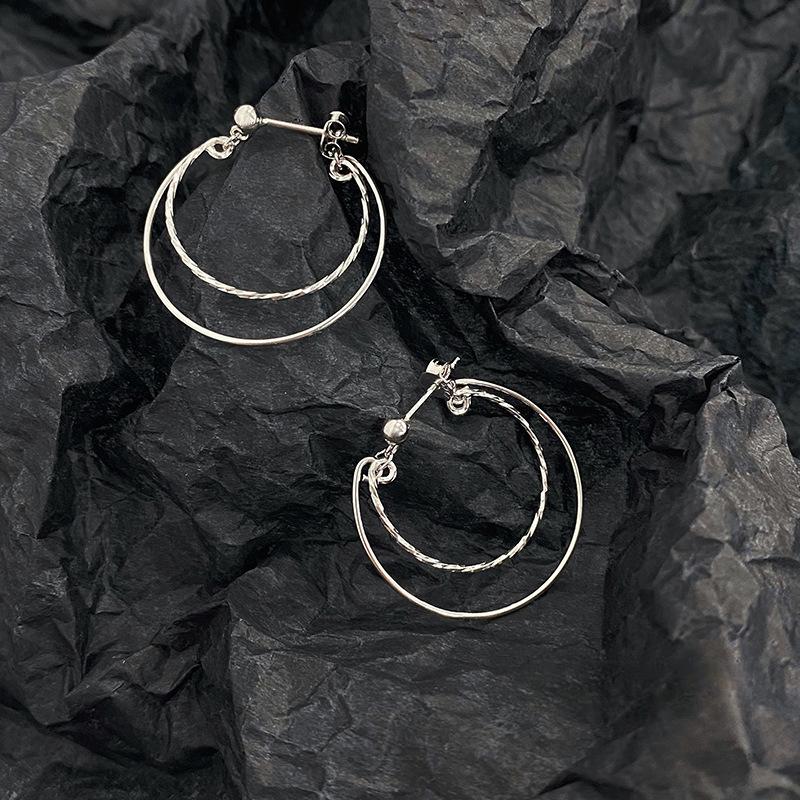 Двухслойные серьги в стиле ретро для женщин, новые трендовые летние серьги в нишевом дизайне