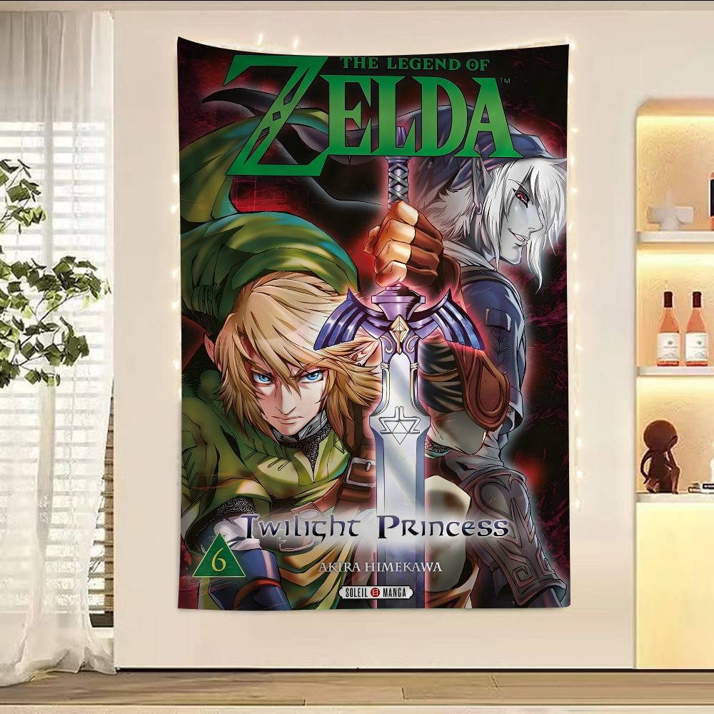 Video Game ZZeldas Cool Chart Tapestry Art Science Fiction Room Home Decor Cheap Hippie Wall Hanging