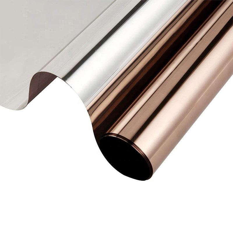 Односторонняя зеркальная пленка для стекла, самоклеящаяся пленка для окон жилых помещений, терморегулирующая пленка, уменьшающая блики, тонирующая пленка для окон с защитой от ультрафиолетового излучения