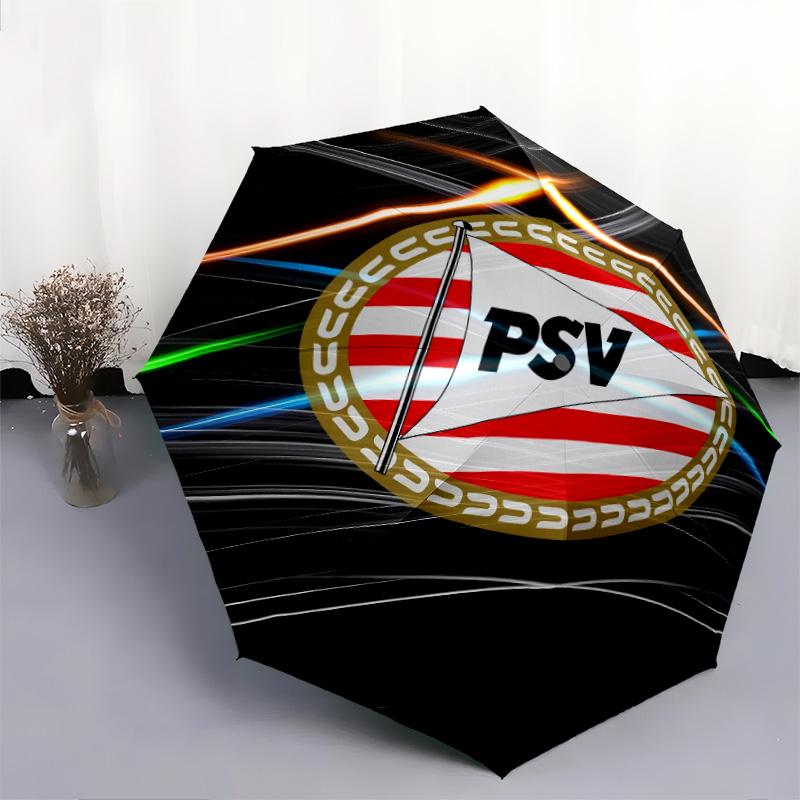 Зонт-трость PSV Eindhoven, автоматический, портативный и складной дизайн, 8 спиц, рождественский или день рождения.