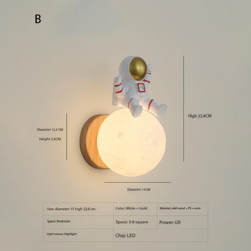 Светодиодный настенный светильник в виде астронавта для дома, спальни для мальчиков и девочек, декор для спальни с изображением мультфильмов, настенный светильник для гостиной, кабинета, настенный светильник для интерьера, бра