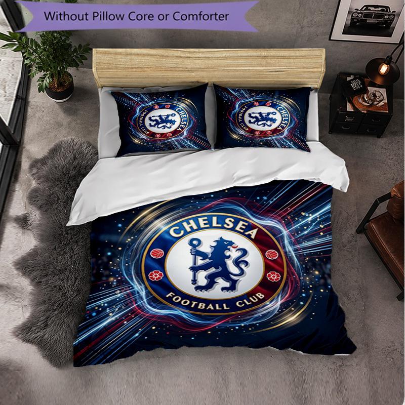 Набор постельного белья Chelsea FC, 3 предмета, мягкая микрофибра, пододеяльник с наволочками для спальни