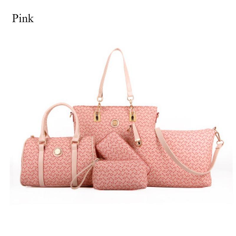 2024 Новая модная сумка из пяти частей класса люкс на одно плечо с большой вместимостью из кожи с дизайнерским дизайном