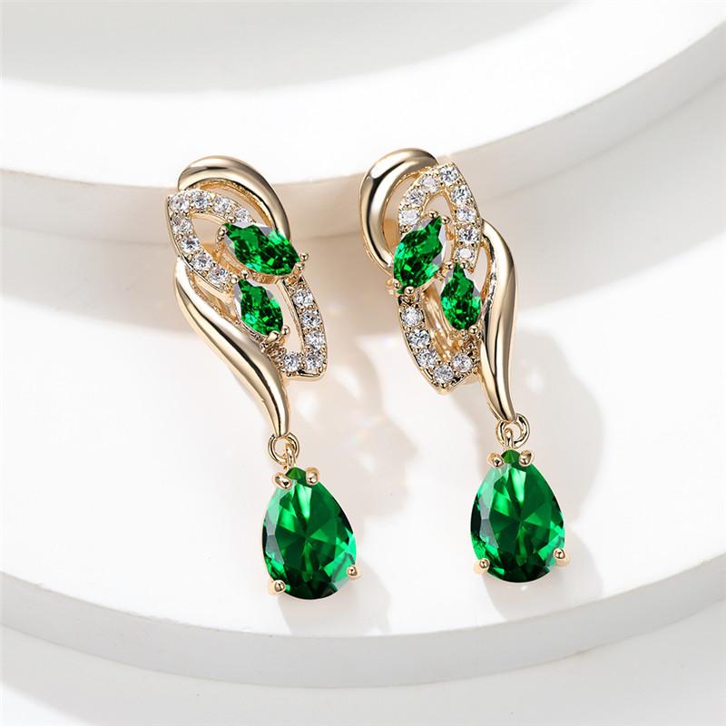 Серьги-капельки серебряного цвета с огранкой «капля воды», синий, белый, красный камень, серьги-капли с разноцветным камнем огранки «маркиза», серьги-кольца, предложение на годовщину, подарок