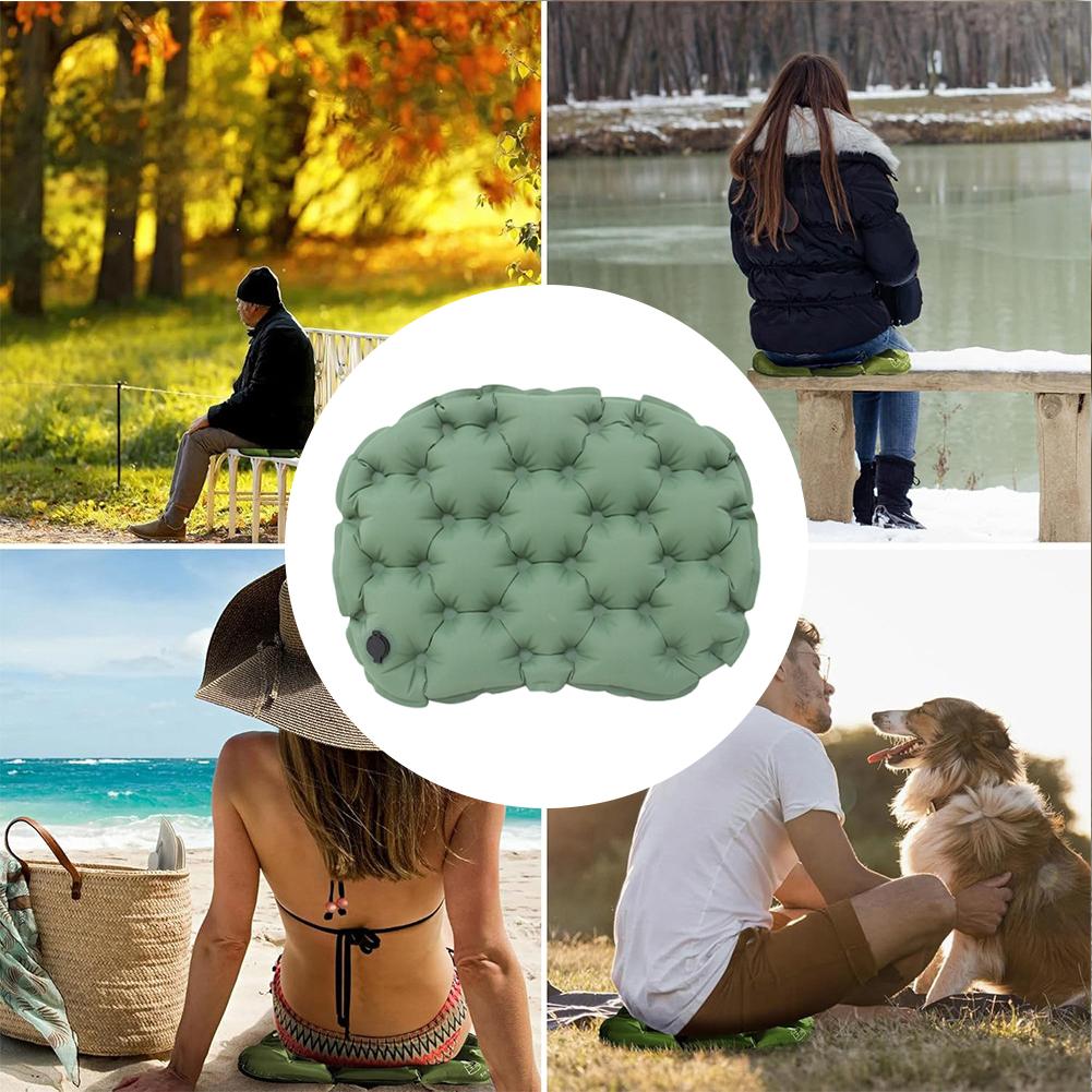 Inflatable Seat Cushion Portable Air Cushion Camping Chair Pad Camping Sitting Pad Inflatable Mattress for Hiking Backpacking