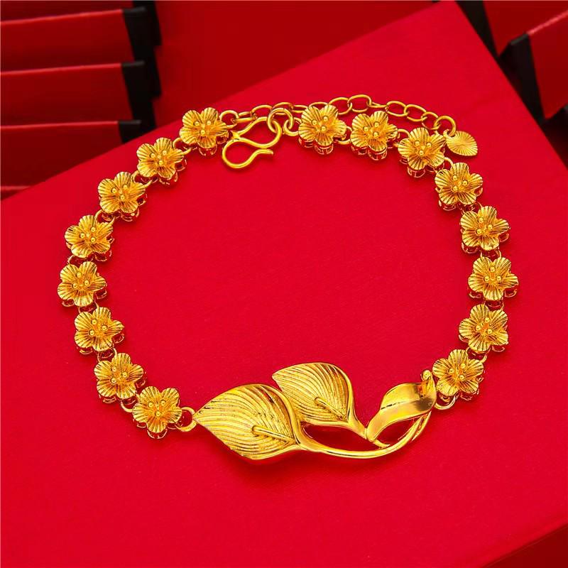 Gold-Plated Women's Lucky Bead Bracelet - Versatile Love and Fortune Jewelry for Couples