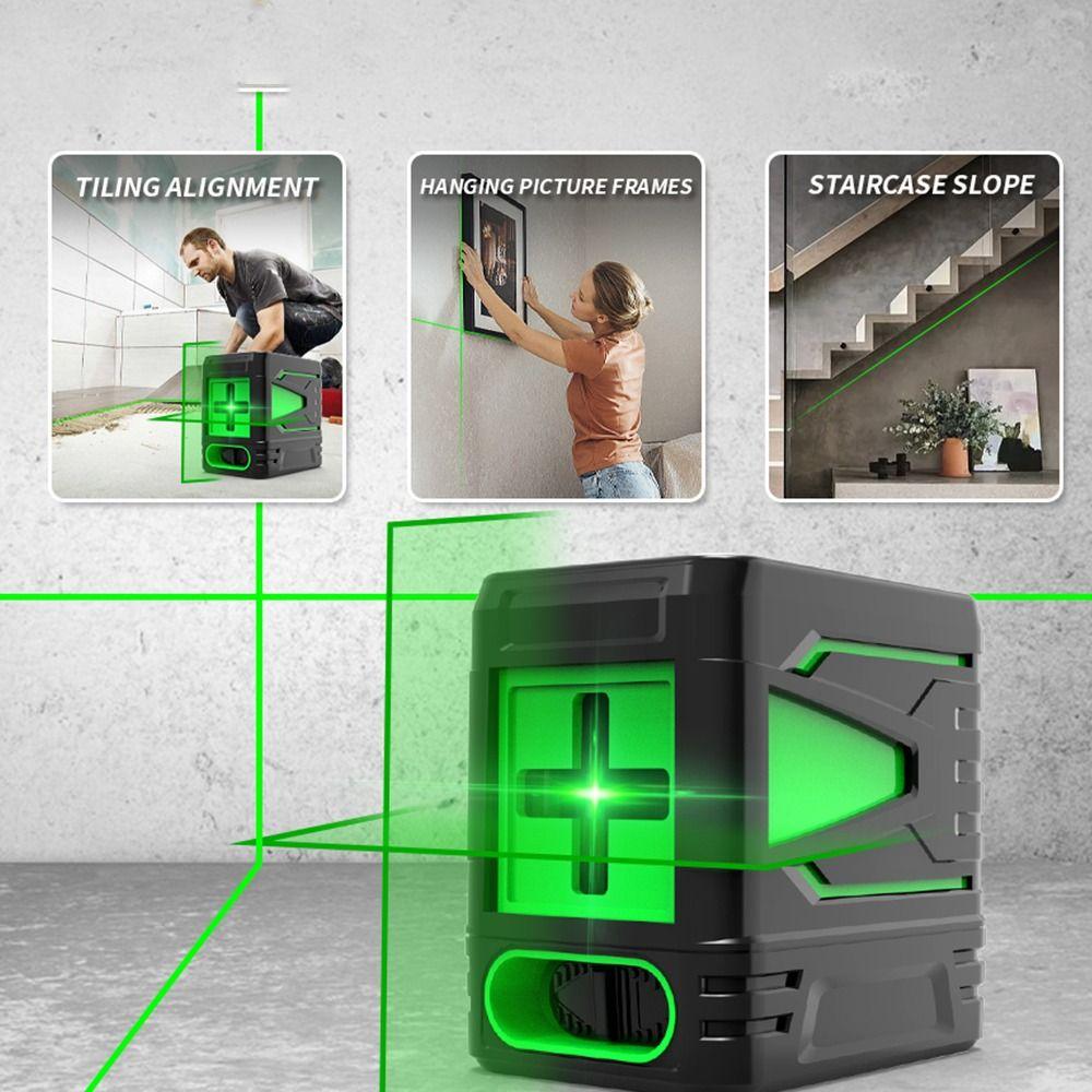 Самовыравнивающийся лазерный уровень Горизонтальный перекрестный лазер Мощный свет Строительный инструмент