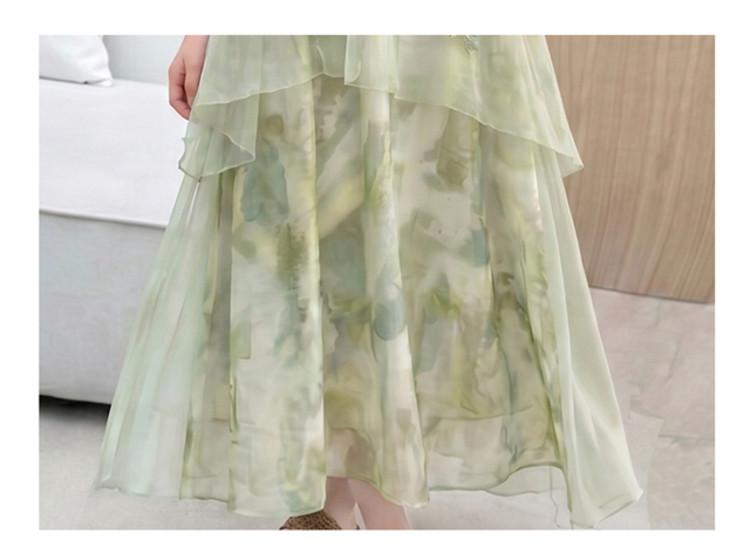 Girls' Fresh Forest Style Camisole Dress
