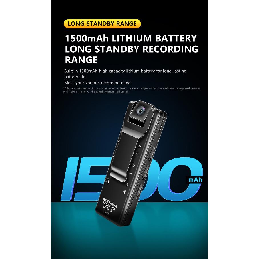 4K Portable Body Worn Camera, Motion Detection, Large Capacity Camcorder, Video Voice Recorder, Mini Sports DV Camera