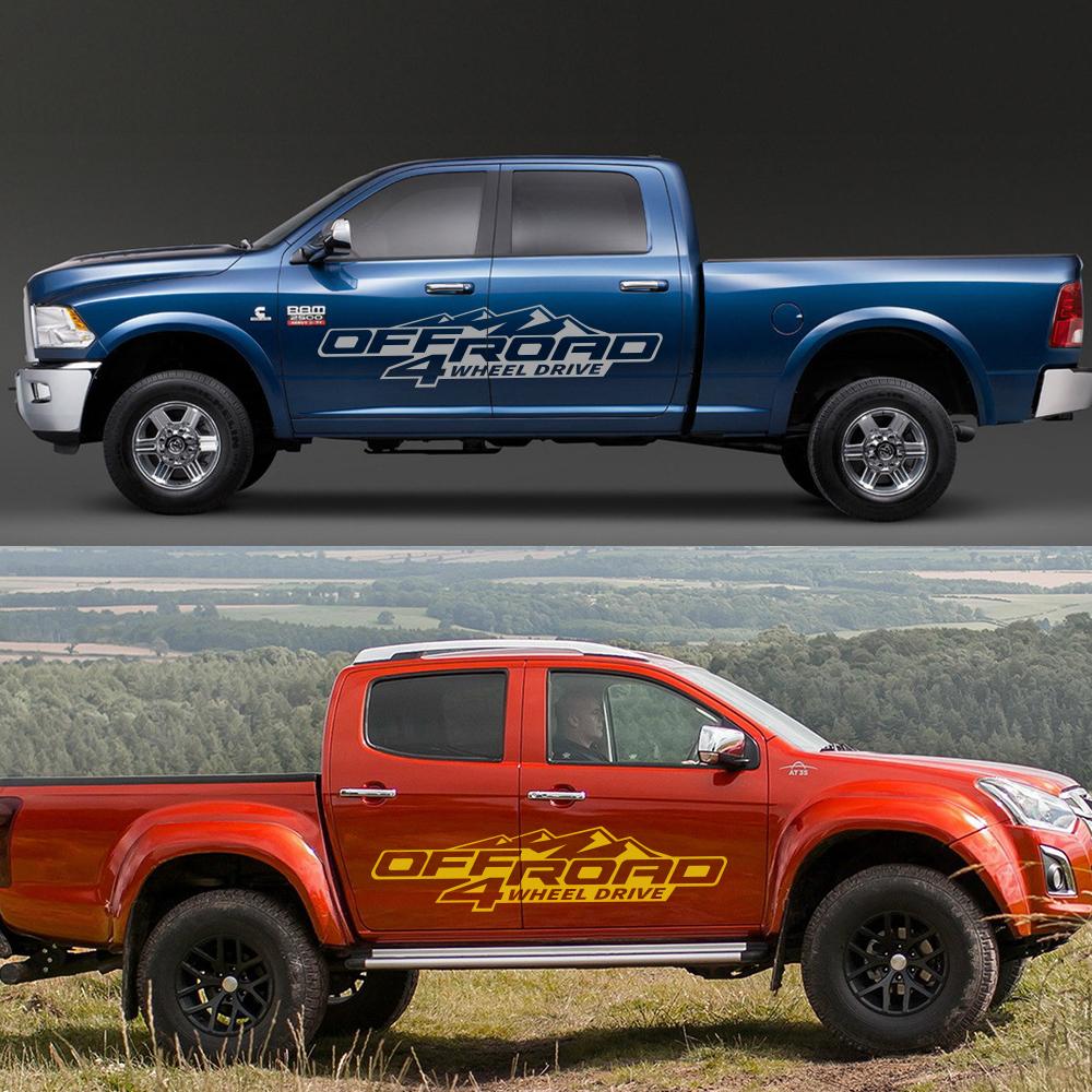 Боковая наклейка на автомобиль Внедорожник 4x4 Для Ford Ranger Raptor Пикап Isuzu Dma Nissan NAVARA Toyota Hilux DIY Аксессуары для АвтоТюнинга