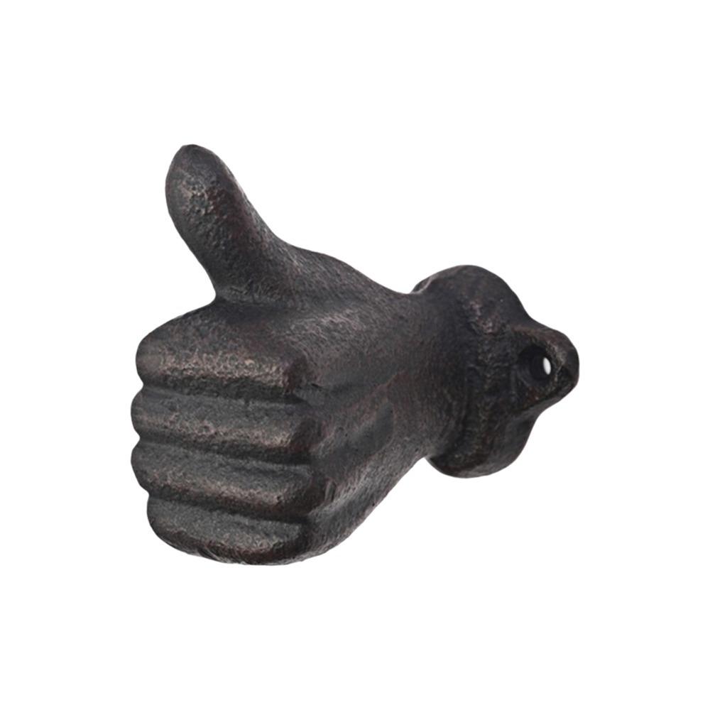 Unique Iron Hand Shape Holder Wall Mounted Decorative Muscle Arm Hook Heavy Duty Backpack Holder for Kitchen
