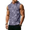 Men's Sleeveless Hoodie Athletic Casual Tank Top with Hood Pocket Drawstring Camouflage Print Muscle Fit Outdoor Sportswear