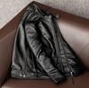 Весенняя и осенняя кожаная одежда мужская утягивающая кожаная куртка с воротником-стойкой
