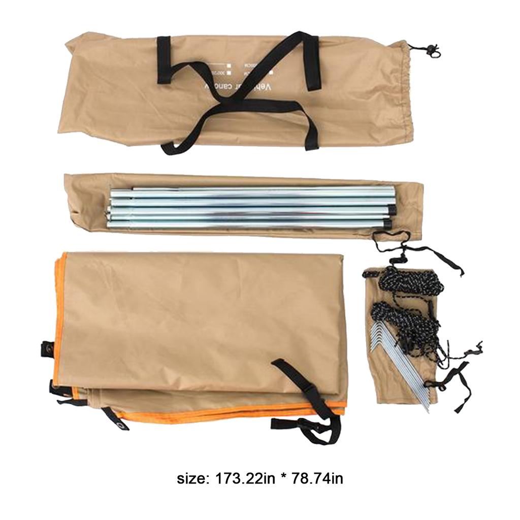 Автомобильный тент для кемпинга, боковой автомобильный тент на крышу, водостойкий УФ-портативный кемпинговый тент, автомобильный навес от дождя на крыше