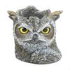 Owl Statue Planter Plant Pot Resin Sculpture Multifunctional with Drainage Hole Indoor Decoration