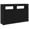 Sideboard in Black Oak Look 116 x 30 x 75 cm Engineered Wood