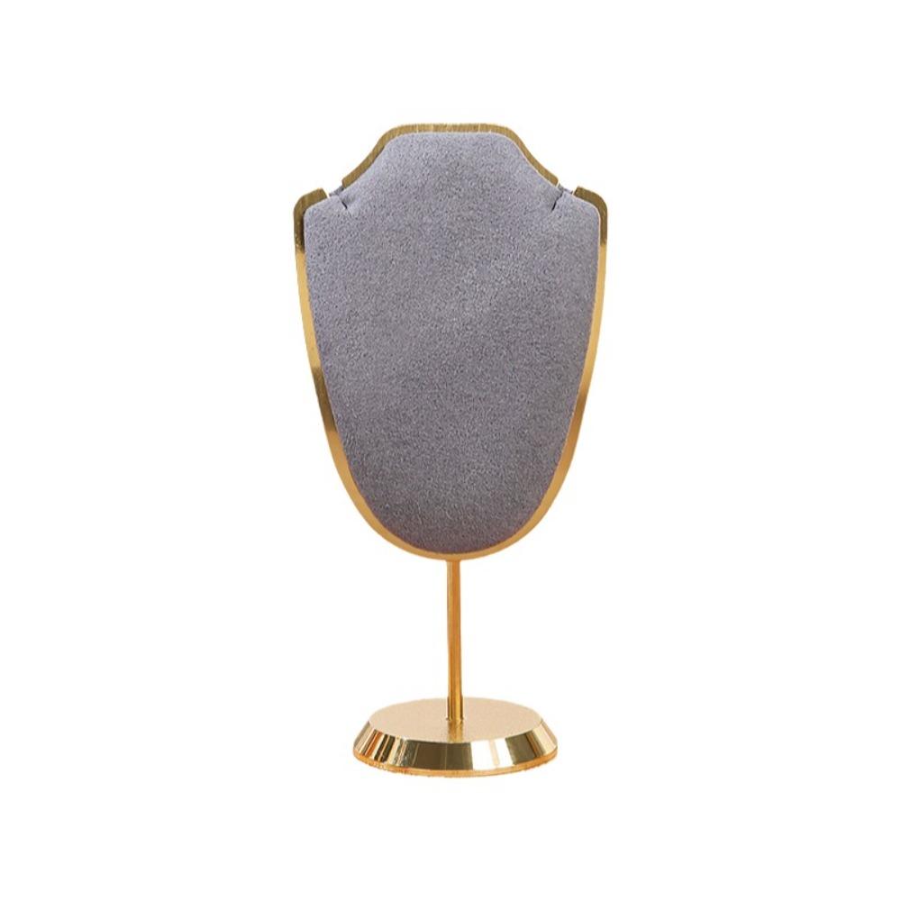 Metal Base Mini Jewelry Display Stand Velvet Jewelry Storage Display Rack for Home Jewelry Storage