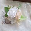 Light Yellow White Wrist Corsage Bracelet Silk Material Silk Rose Brooch  Bridesmaid Gift