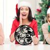 1 шт. Рождественская акриловая деревянная двойная настенная табличка с изображением улыбающегося снеговика и текстом «Let It Snow», идеально подходит для украшения стены для домашней вечеринки