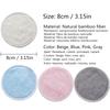 12 Pieces Washable Round Reusable Bamboo Makeup Remover Pad Cleaning Facial Cotton Makeup Remover Pad Tool