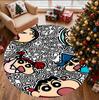 Cartoon comics Pattern Round Rug, Indoor/Outdoor Mat, for Picnic, Gameroom, Bedroom, Office, Living Room, Home Decor Carpet, Birthday Gift