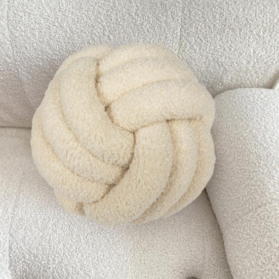 Подушка ручной плетеный узел 22 см круглый шарообразный шерпа эластичный спальный компаньон диван украшение дивана подушка для фотографии