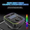 Car Bluetooth 5.0 FM Transmitter PD Type-C Dual USB 3.1A Colorful Ambient Light Handsfree MP3 Modulator Player