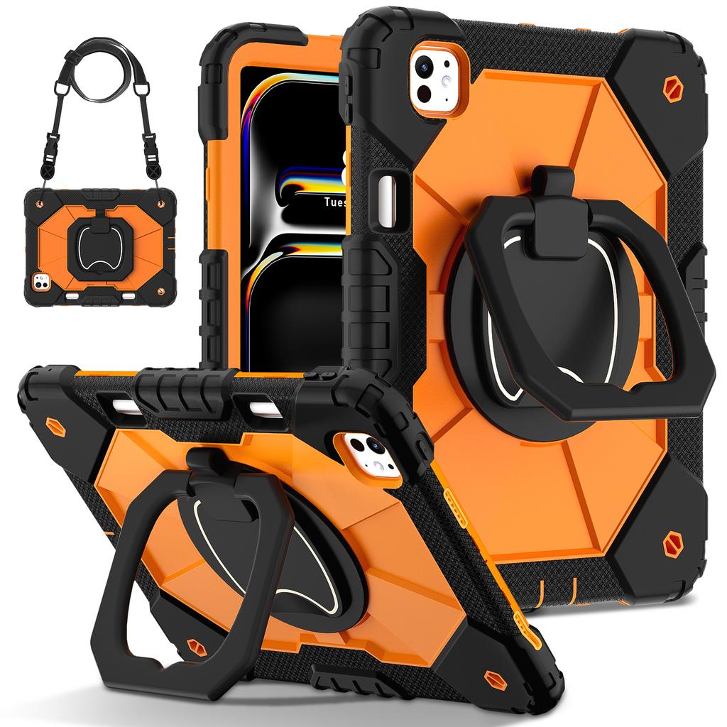 360 Rotating Handle Grip Case Universal for IPad Pro 11 2025 M5 2024 M4 A3357 A3358 A3359 A2836 A2837 A3006 Armor Stand Cover