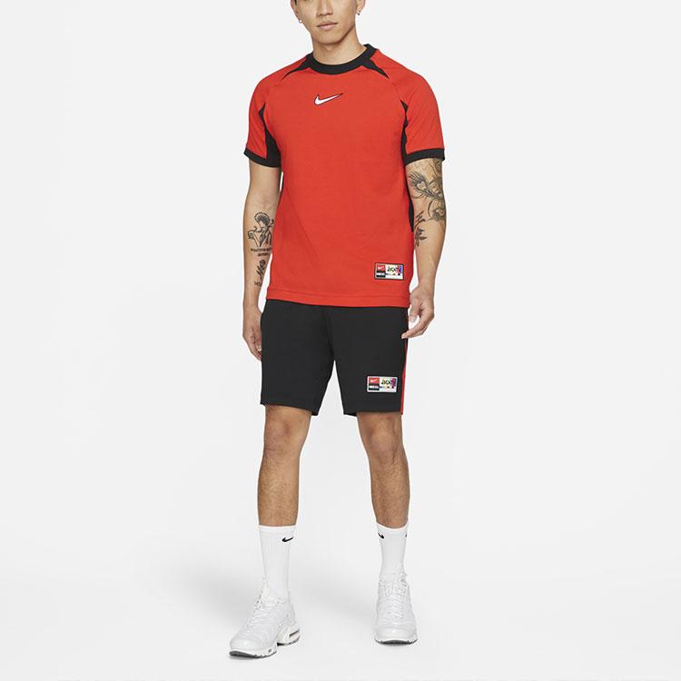 Nike Футболка с контрастным логотипом, домашняя мужская футболка, красная DA5580-673