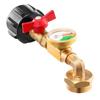For 1Lb Tank Propane Refill Adapter Brass Elbow with Gauge and Control Valve