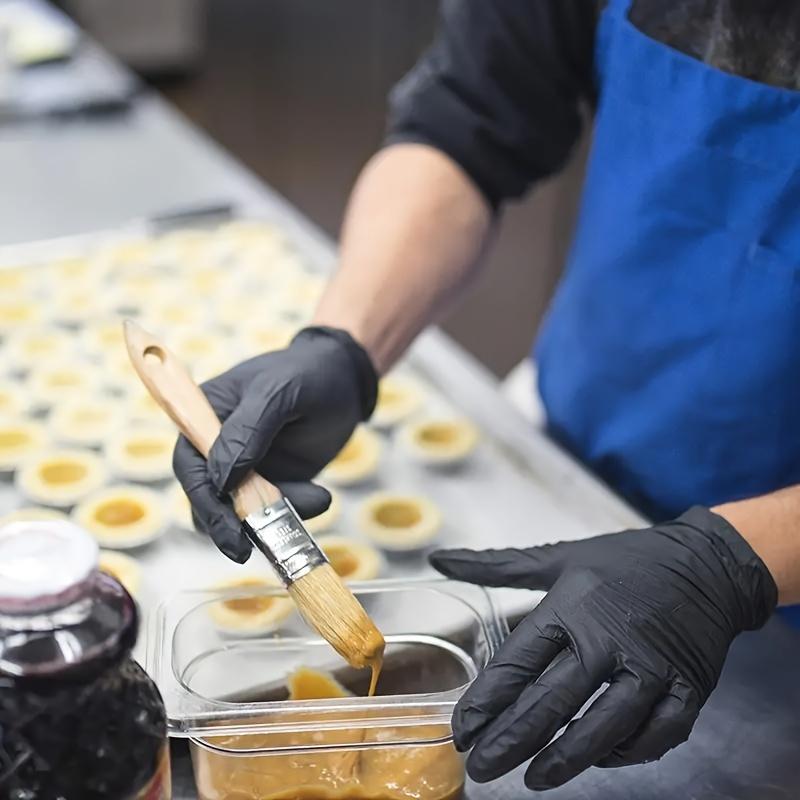 100 шт. черные нитриловые перчатки, утолщенные прочные бытовые чистящие перчатки, перчатки для мытья посуды для сада, окрашивания волос, татуировок