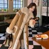 Luxury Faux Fur Coat Women Winter Warm Long Plush Jacket High Quality Fleece Lined Outerwear