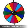 24” Color Prize Wheel Tripod Floor Stand Color Prize Wheel 14 Slots Dry Ease Fortune Spinner Fortune Spinning Game