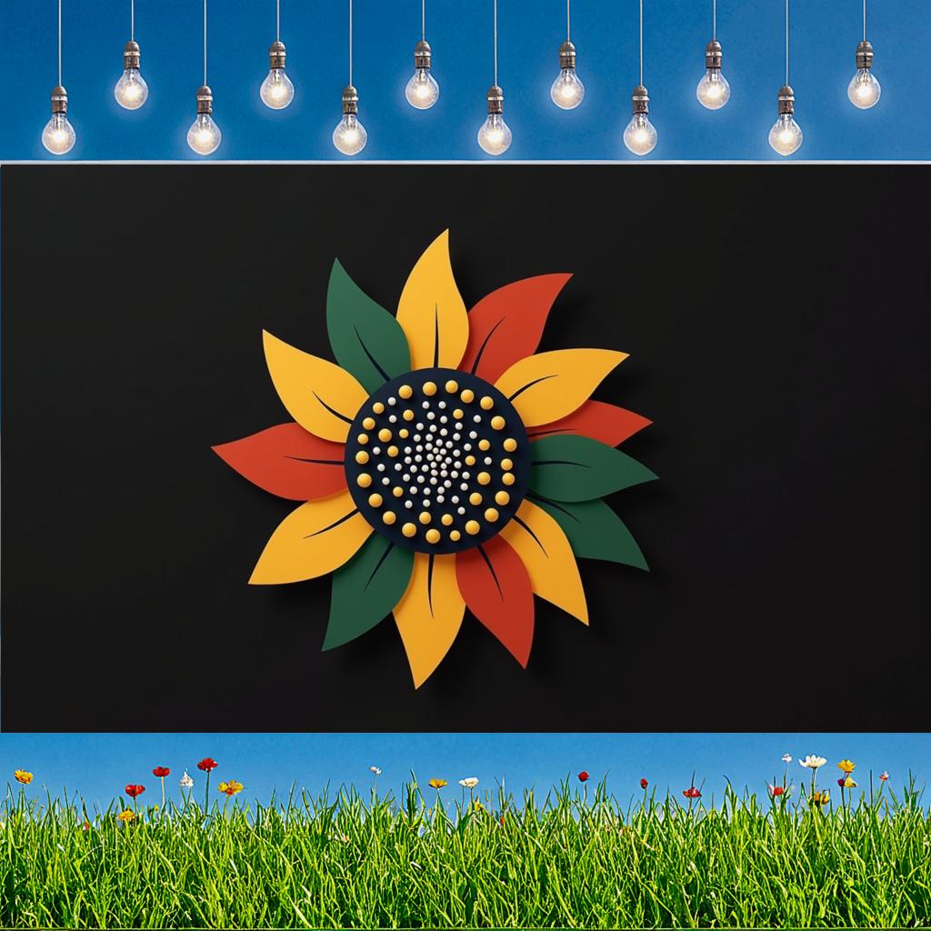 Durable Material Artistic Banner Sunflower Banner Vibrant Colors for Photo Shoot Event Backdrop Exhibition Display