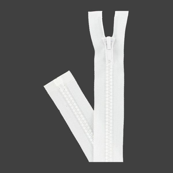 Fermeture Éclair séparable - Prym - 50 cm - Plastique moulé - Largeur 6 mm - Blanc