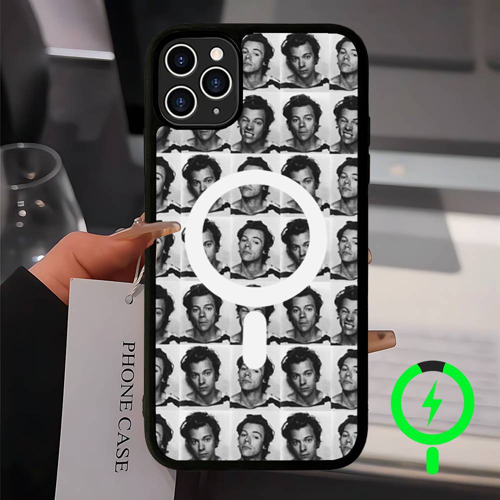 Чехол с магнитом для iPhone 17 16 14 13 12 11 15 Pro Max Plus, чехол для телефона с поддержкой беспроводной зарядки, с изображением поп-певца Гарри Стайлса