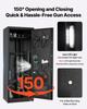 10-12 Gun Safe, Long Gun Cabinet for Rifles and Pistols, Quick Access Fireproof Rifle Safe with 4 Pistol Pockets and 3 Adjustable Racks, Large Digital