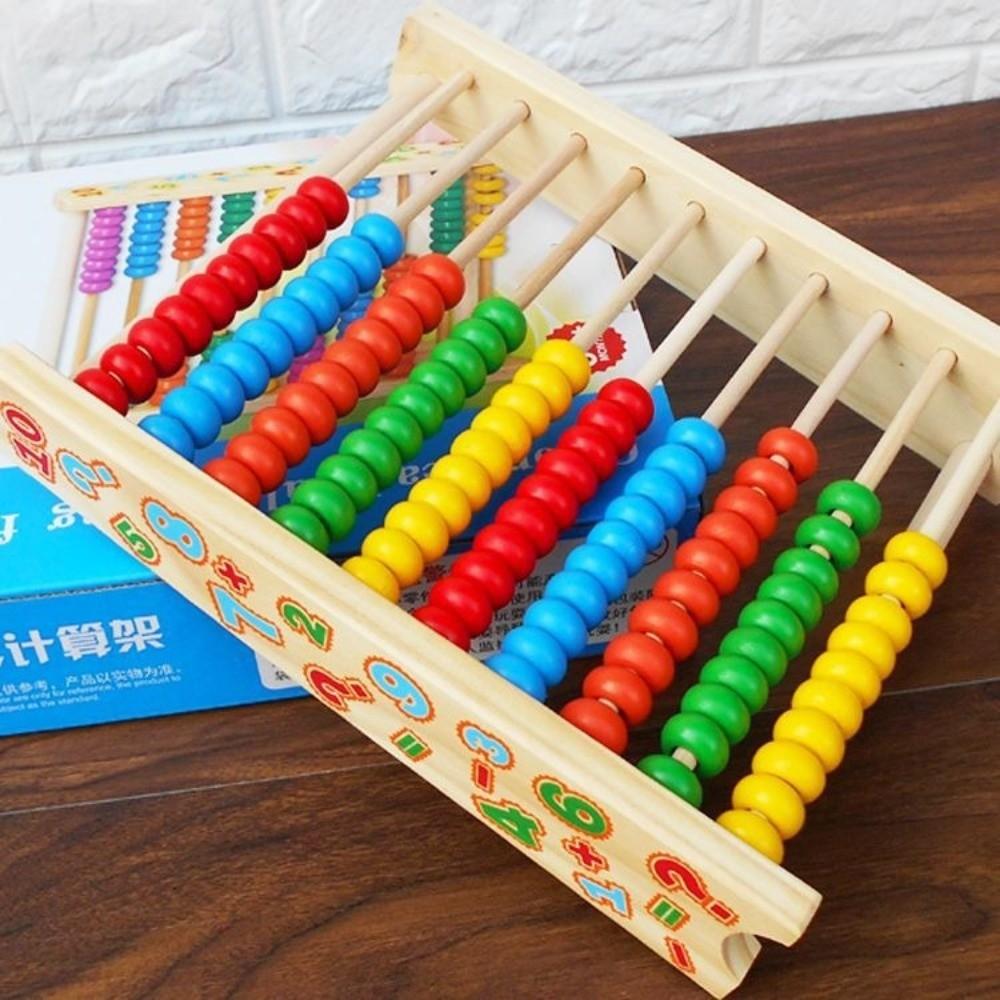 Wooden Abacus for Kids Montessori Toy Children Toys  Intelligence Development