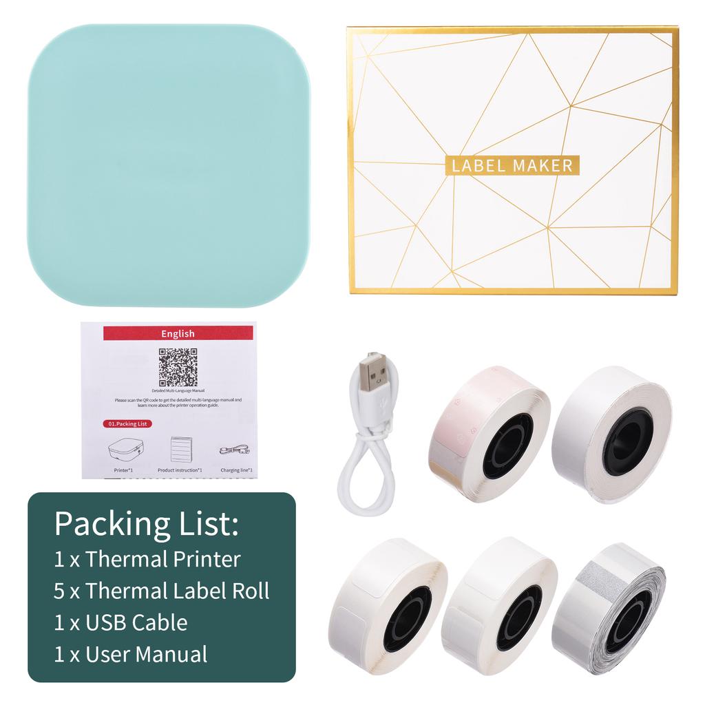 Машина для изготовления этикеток Q30, мини-карманный термопринтер для этикеток, все в одном, BT Connect, самоклеящаяся бирка